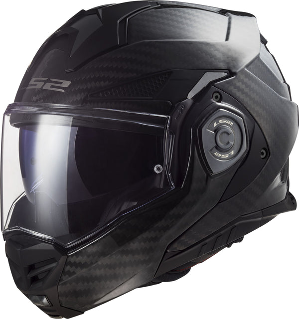 LS2 FF901 Advant X Carbon Solid Zwart Systeemhelm ECE 22.06