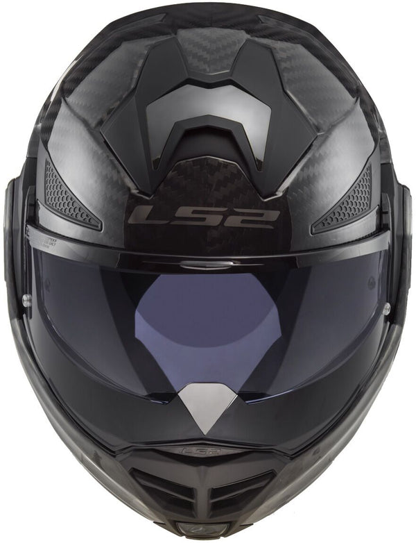LS2 FF901 Advant X Carbon Solid Zwart Systeemhelm ECE 22.06