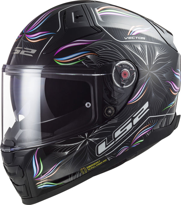 LS2 FF811 Vector II Tropical Schwarz/Weiß Integralhelm ECE 22.06