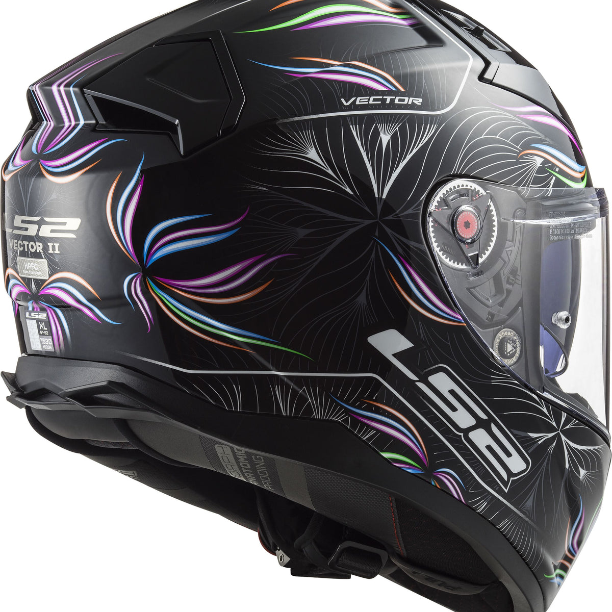LS2 FF811 Vector II Tropical Zwart/Wit Integraalhelm ECE 22.06 – foto 2