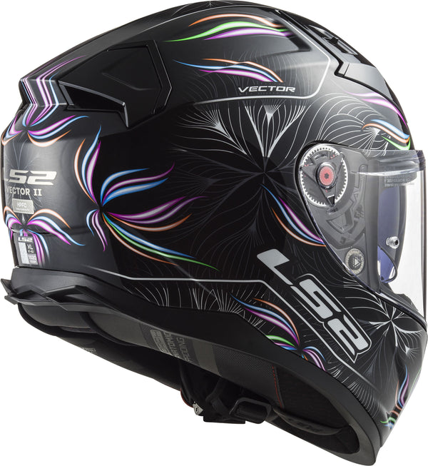 LS2 FF811 Vector II Tropical Schwarz/Weiß Integralhelm ECE 22.06