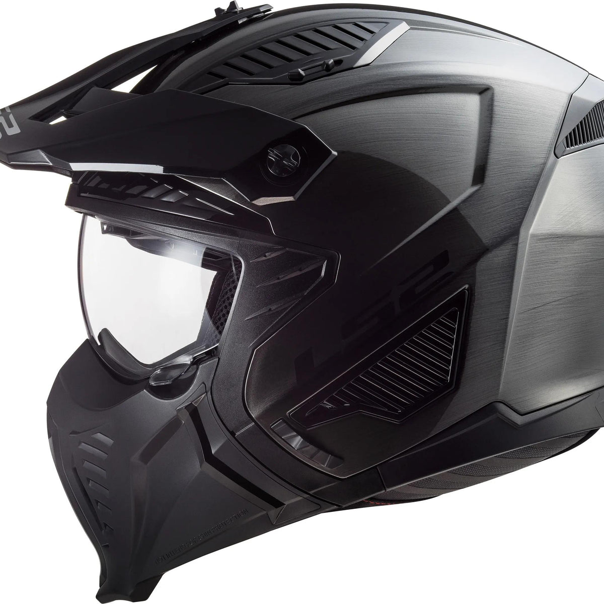 LS2 OF606 Drifter Jeans Grijs/Zwart Size Systeemhelm ECE 22.06