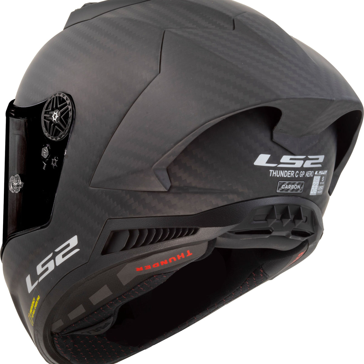 LS2 FF805 Thunder Carbon GP Aero Carbon/Zwart Mat Integraalhelm ECE 22.06 – foto 4