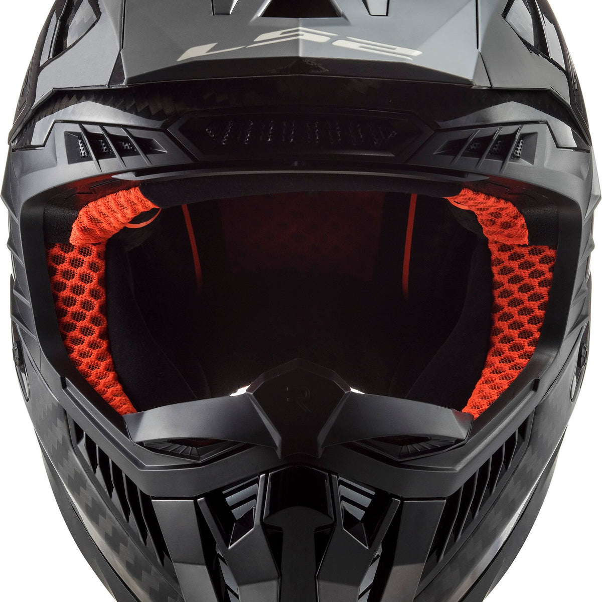 LS2 MX703 X-Force Solid Koolstof Crosshelm ECE 22.06