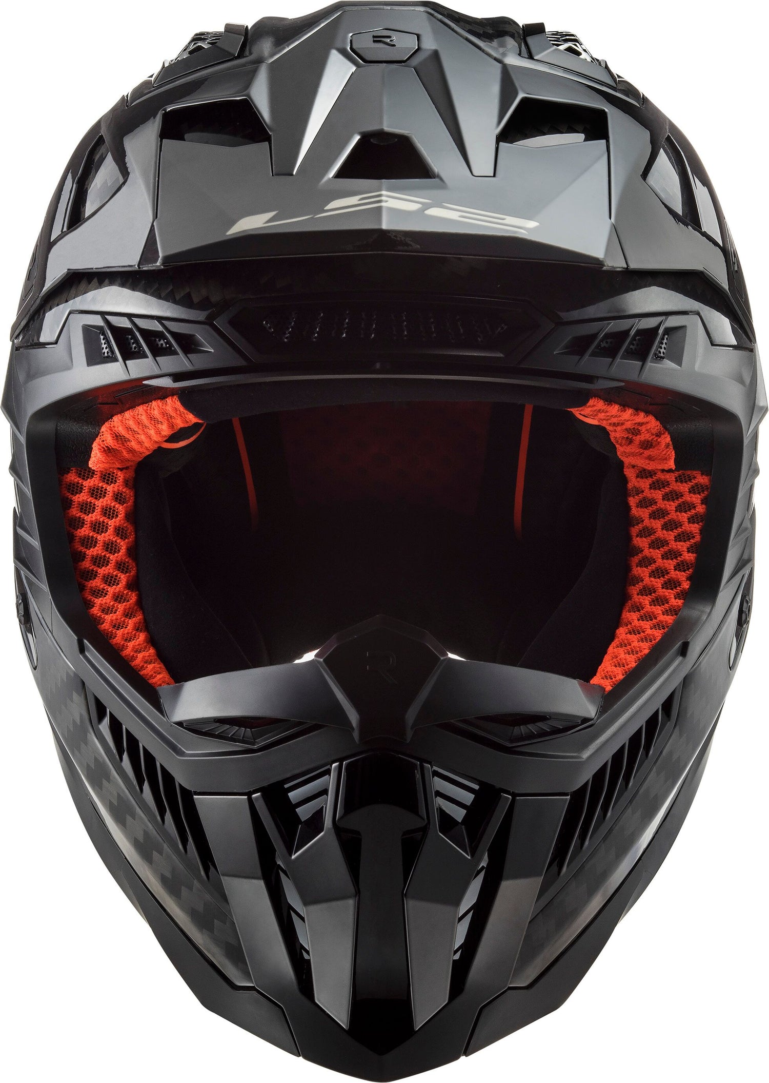 LS2 MX703 X-Force Solid Koolstof Crosshelm ECE 22.06