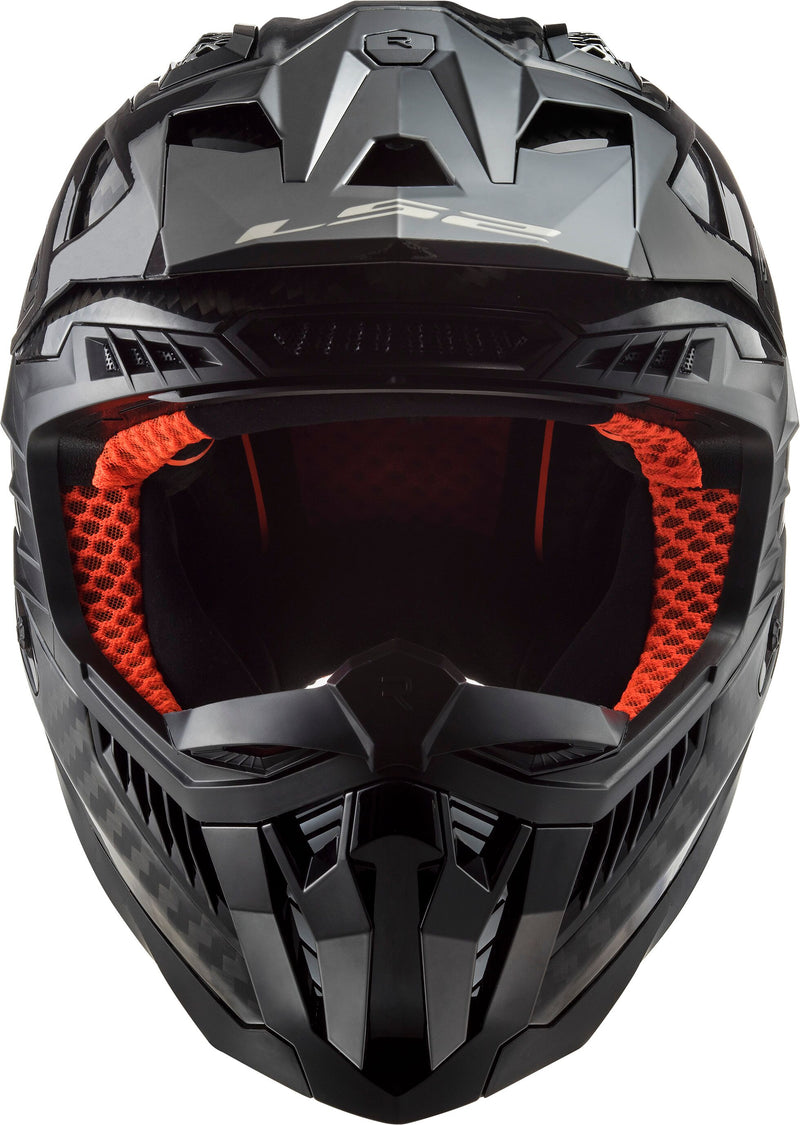 LS2 MX703 X-Force Solid Koolstof Crosshelm ECE 22.06