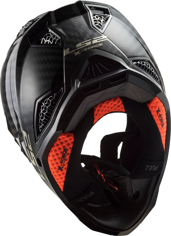 LS2 MX703 X-Force Solid Koolstof Crosshelm ECE 22.06