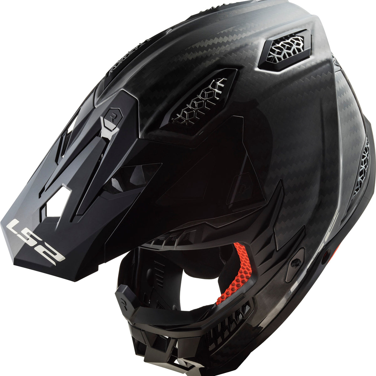 LS2 MX703 X-Force Solid Koolstof Crosshelm ECE 22.06 – foto 4