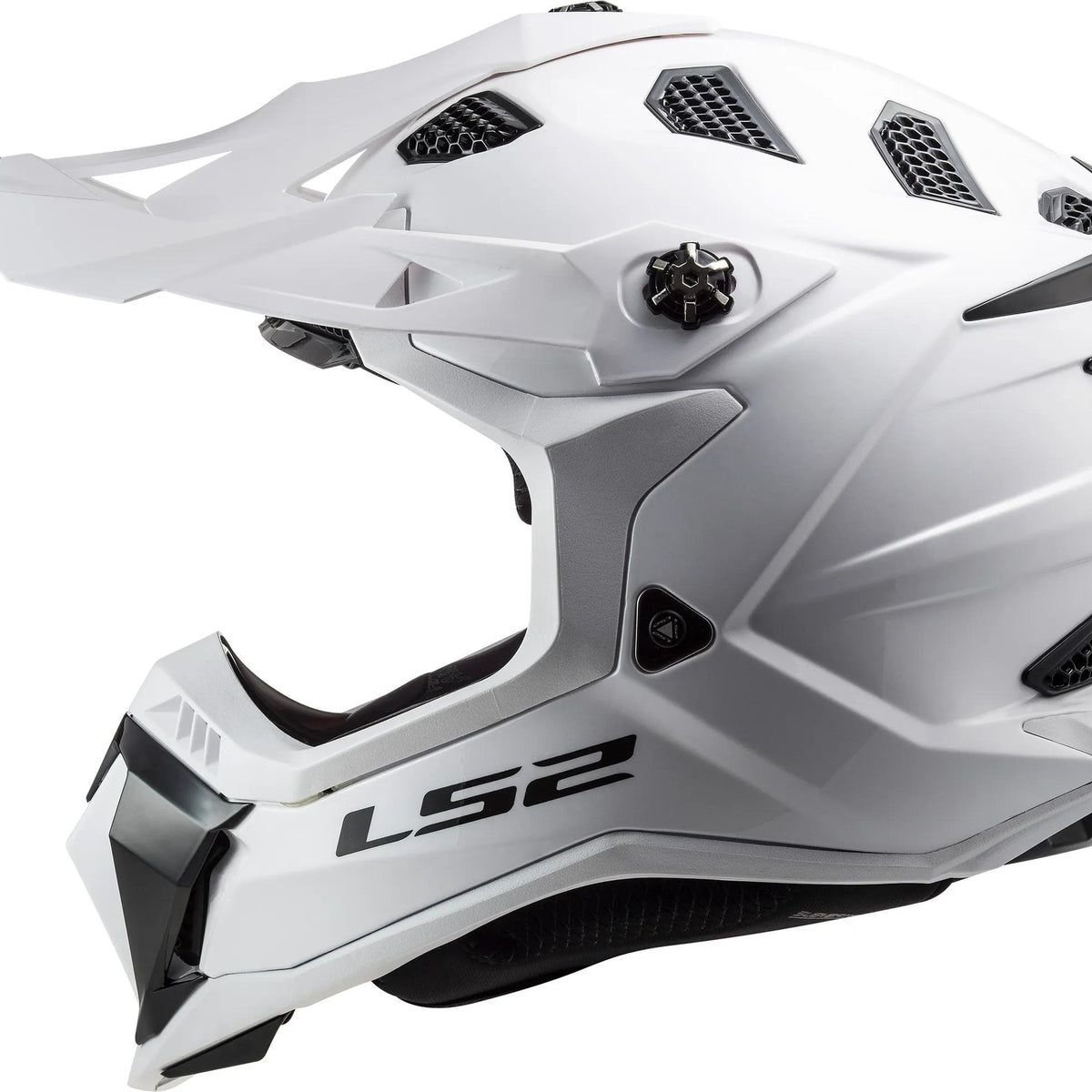 LS2 MX700 Subverter Evo Solid Wit Crosshelm ECE 22.06