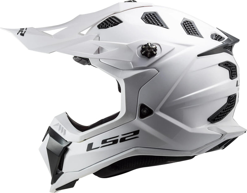 LS2 MX700 Subverter Evo Solid Wit Crosshelm ECE 22.06