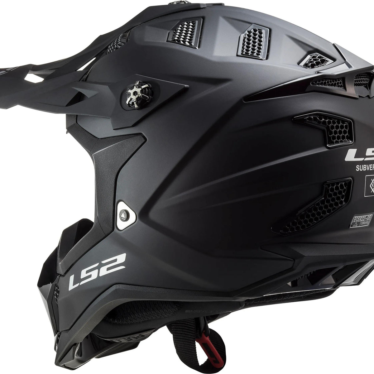 LS2 MX700 Subverter Evo Noir Zwart Mat Crosshelm ECE 22.06