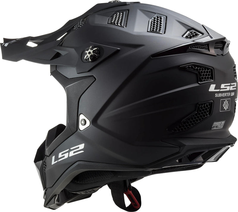 LS2 MX700 Subverter Evo Noir Zwart Mat Crosshelm ECE 22.06
