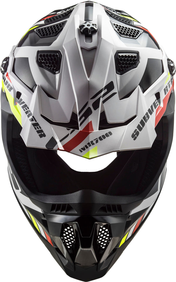 LS2 MX700 Subverter Evo II Stomp Wit/Zwart Crosshelm ECE 22.06