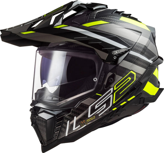 LS2 MX701 Explorer Carbon Edge Bruin/Wit/Oranje Endurohelm ECE 22.06
