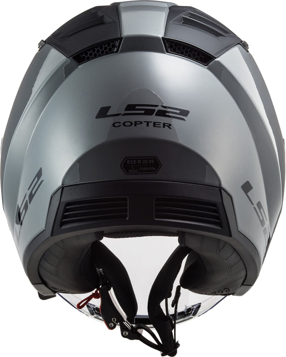 LS2 OF600 Copter II Solid Nardo Grijs Jethelm ECE 22.06 – foto 4