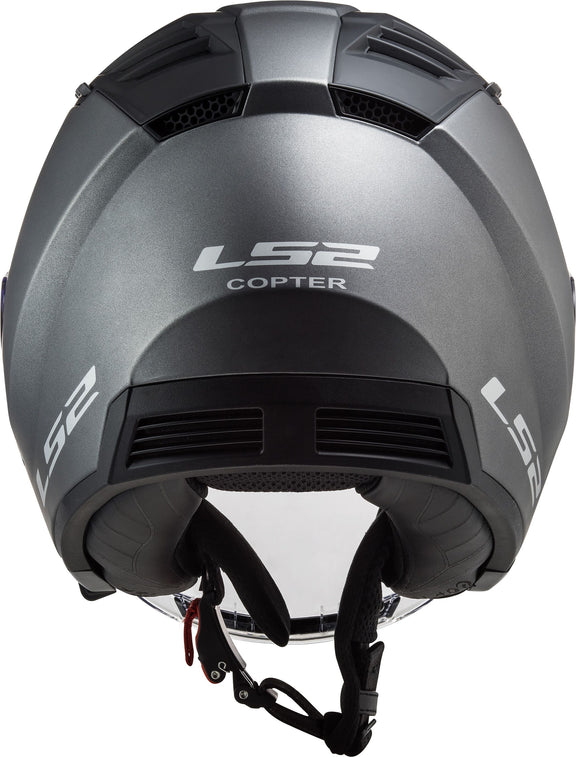 LS2 OF600 Copter II Solid Titaan Mat Jethelm ECE 22.06 – foto 4