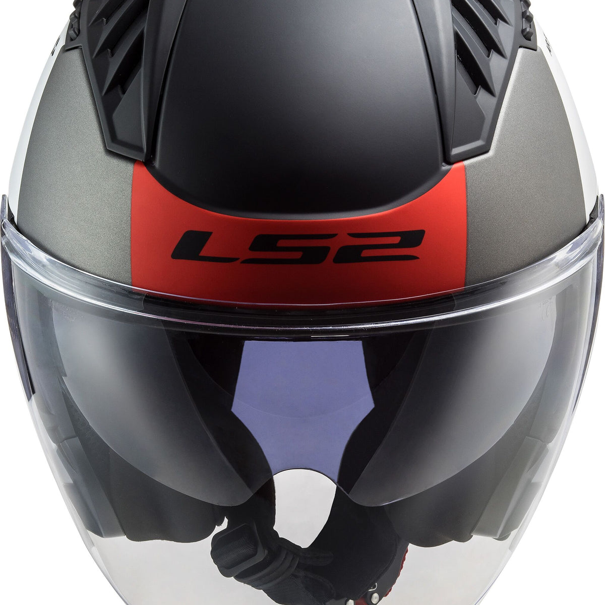 LS2 OF600 Copter II Urbane Wit/Rood Mat Jethelm ECE 22.06 – foto 2