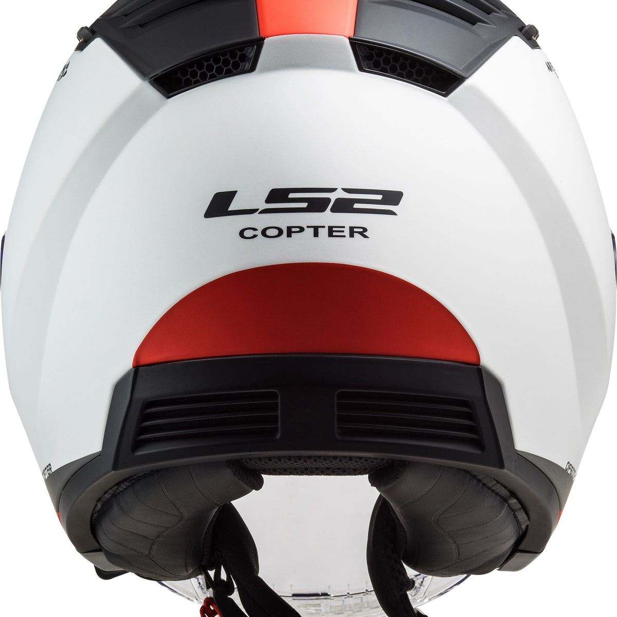 LS2 OF600 Copter II Urbane Wit/Rood Mat Jethelm ECE 22.06 – foto 3