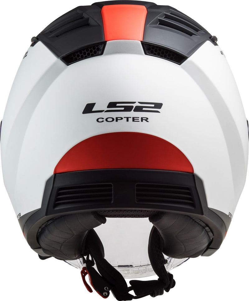 LS2 OF600 Copter II Urbane Wit/Rood Mat Jethelm ECE 22.06 – foto 3