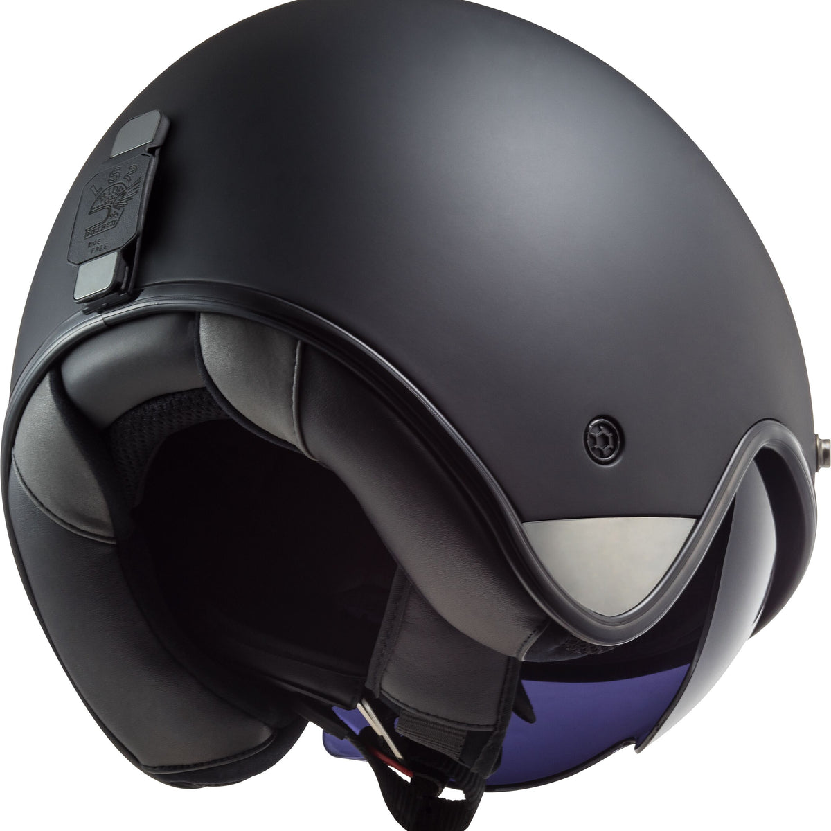 LS2 OF601 Bob II Solid Zwart Mat Jethelm ECE 22.06 – foto 4