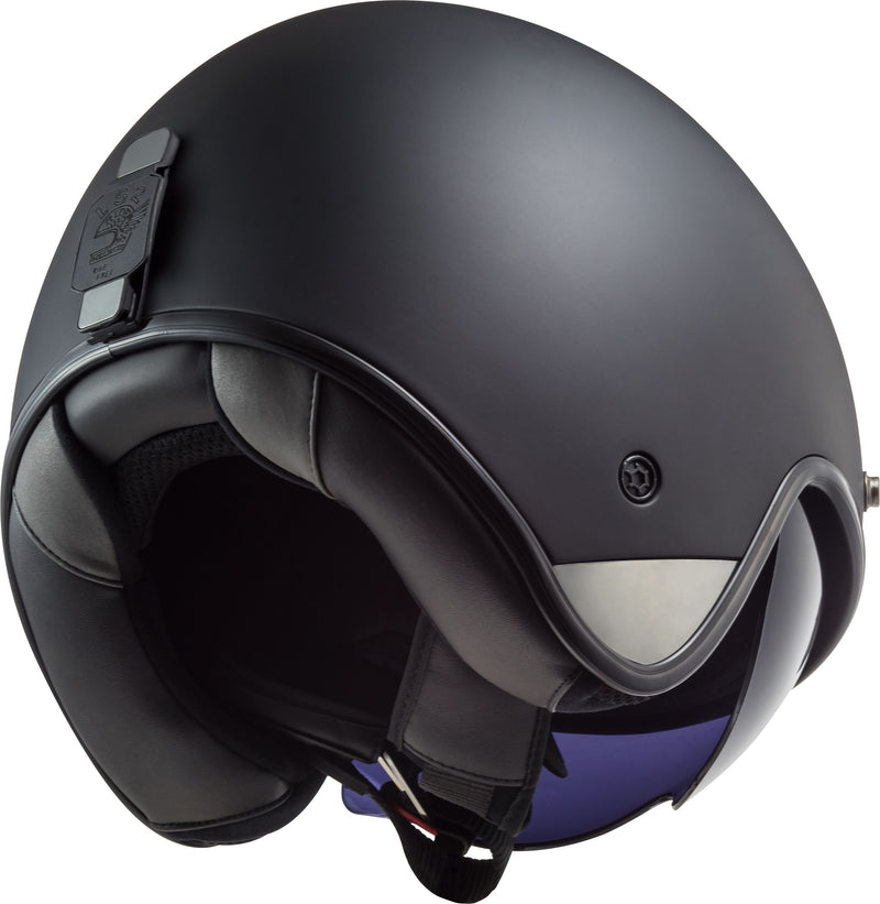 LS2 OF601 Bob II Solid Zwart Mat Jethelm ECE 22.06 – foto 4