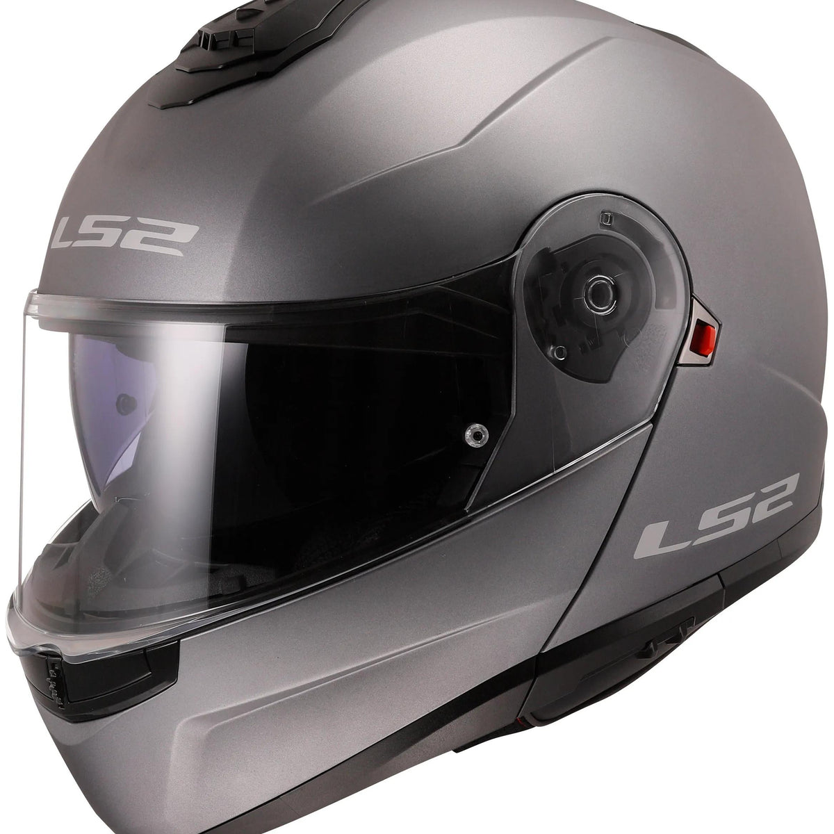 LS2 FF908 Strobe II Solid Titanium Mat Systeemhelm ECE 22.06