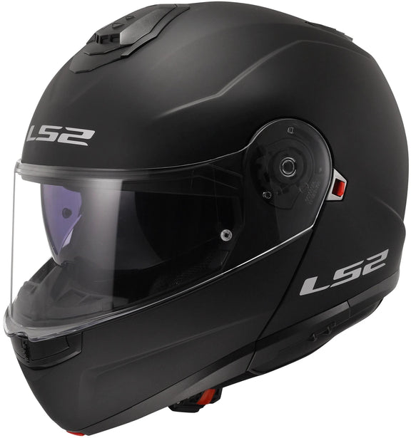 LS2 FF908 Strobe II Solid Zwart Mat Systeemhelm ECE 22.06