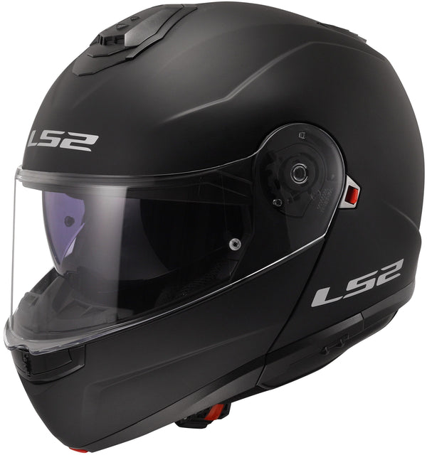 LS2 FF908 Strobe II Solid Matt Schwarz Systemhelm ECE 22.06