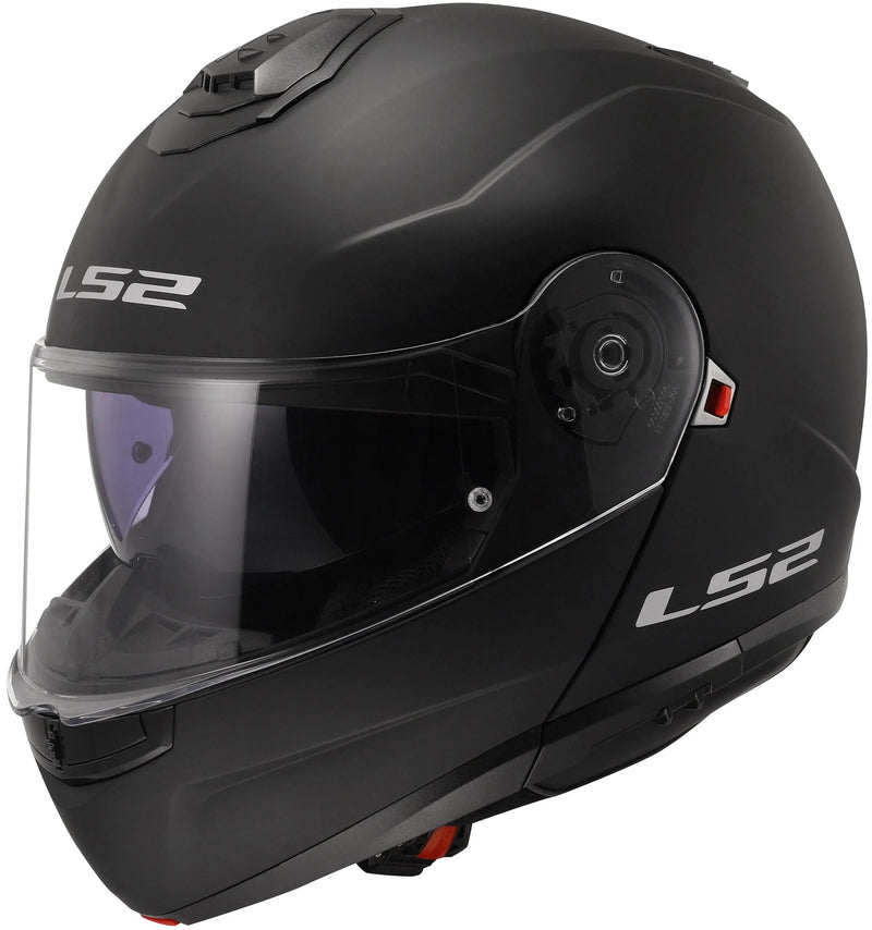 LS2 FF908 Strobe II Solid Zwart Mat Systeemhelm ECE 22.06