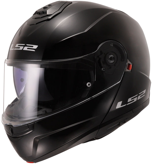 LS2 FF908 Strobe II Solid Zwart Systeemhelm ECE 22.06