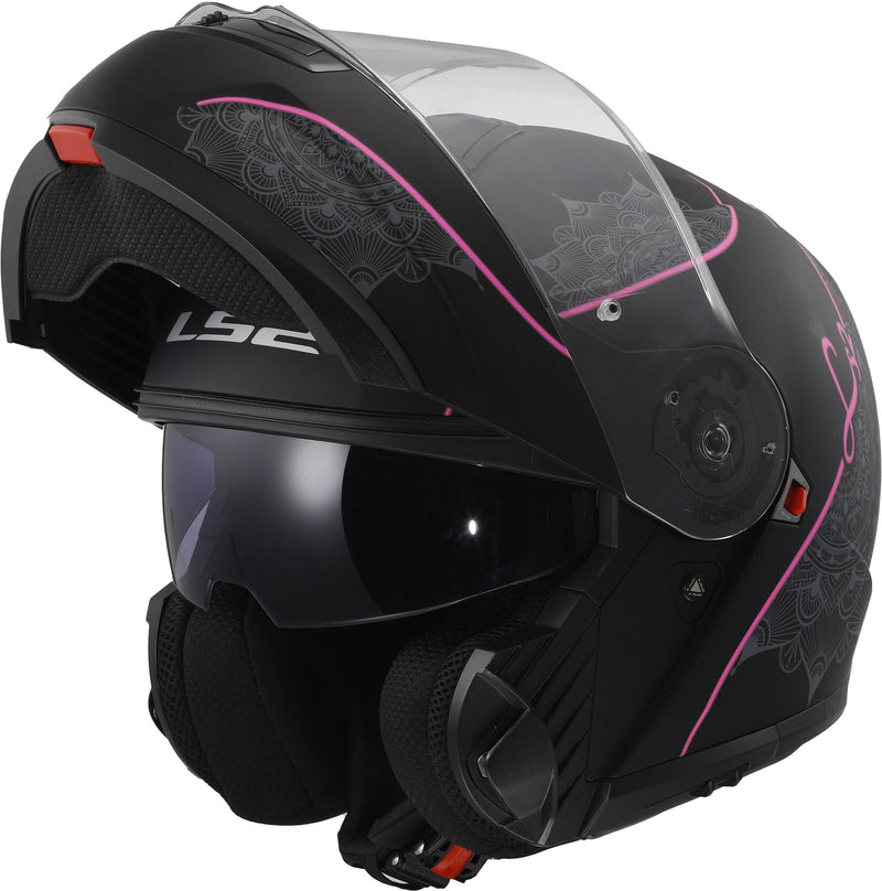 LS2 FF908 Strobe II Lux Zwart/Roze Mat Systeemhelm ECE 22.06 – foto 6