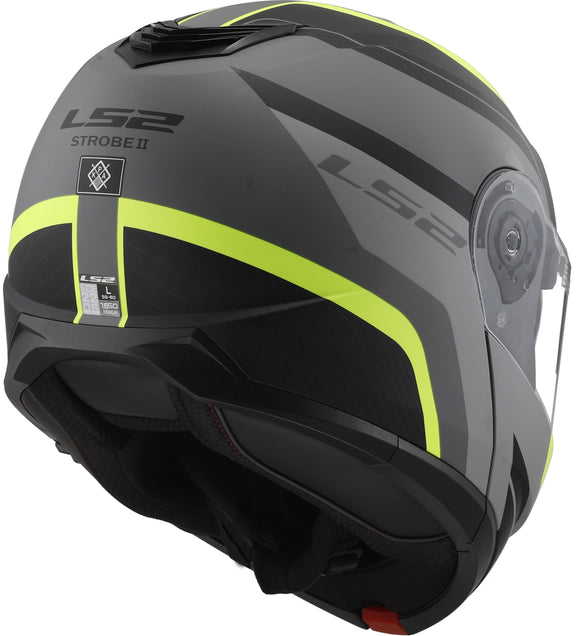 LS2 FF908 Strobe II Monza Zwart/Neongeel Mat Systeemhelm ECE 22.06 – foto 6