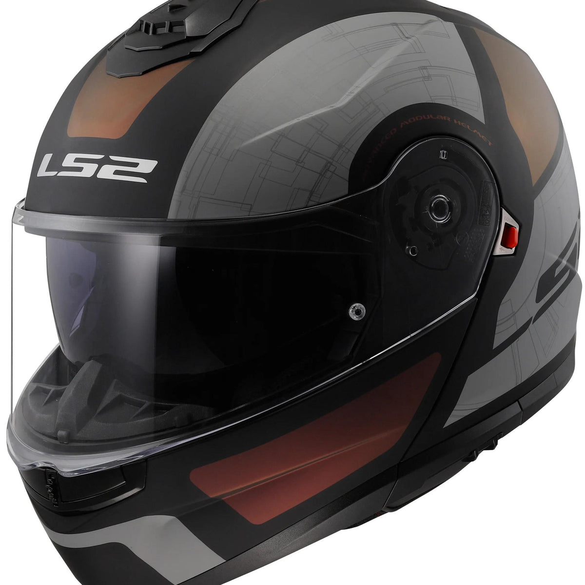 LS2 FF908 Strobe II Orion Zwart Mat Systeemhelm ECE 22.06