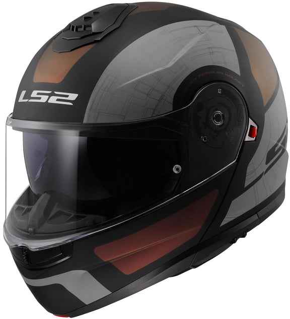LS2 FF908 Strobe II Orion Zwart Mat Systeemhelm ECE 22.06
