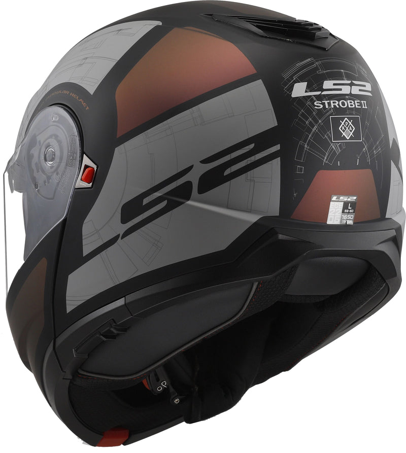 LS2 FF908 Strobe II Orion Zwart/Grijs Mat Systeemhelm ECE 22.06 – foto 5