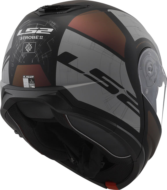 LS2 FF908 Strobe II Orion Zwart/Grijs Mat Systeemhelm ECE 22.06 – foto 6