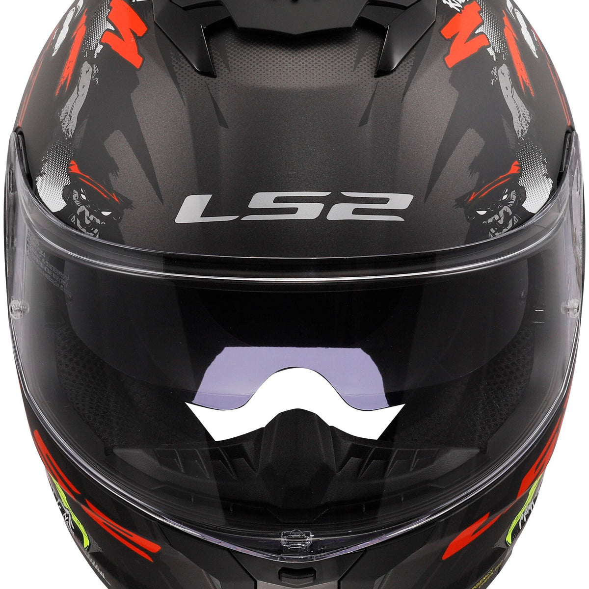 LS2 FF808 Stream II Angry Monkey Zwart/Rood Mat Integraalhelm ECE 22.06 – foto 3