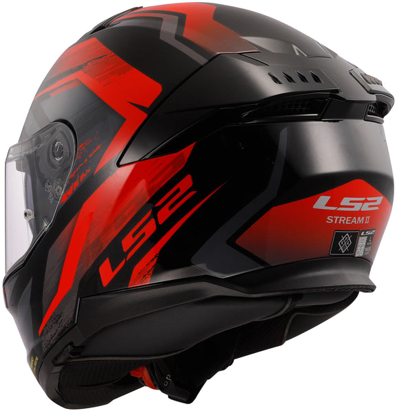 LS2 FF808 Stream II Fury Zwart/Rood Integraalhelm ECE 22.06 – foto 3