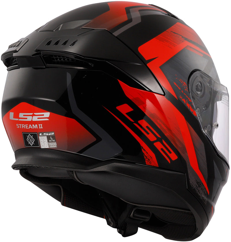 LS2 FF808 Stream II Fury Zwart/Rood Integraalhelm ECE 22.06 – foto 4