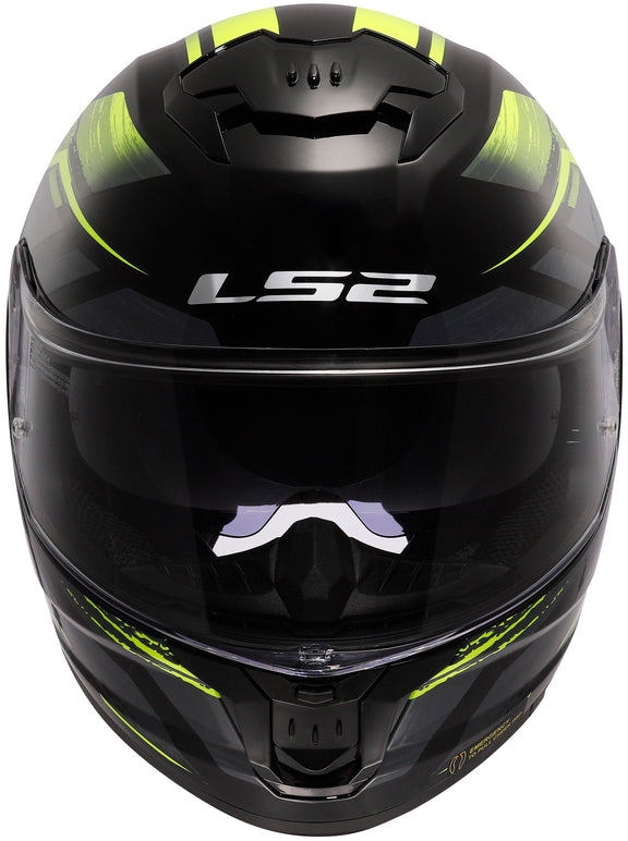 LS2 FF808 Stream II Fury Zwart/Neongeel Integraalhelm ECE 22.06 – foto 2
