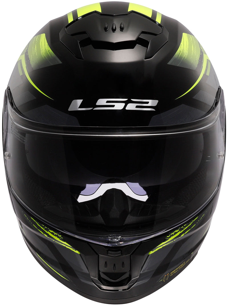 LS2 FF808 Stream II Fury Zwart/Neongeel Integraalhelm ECE 22.06 – foto 2