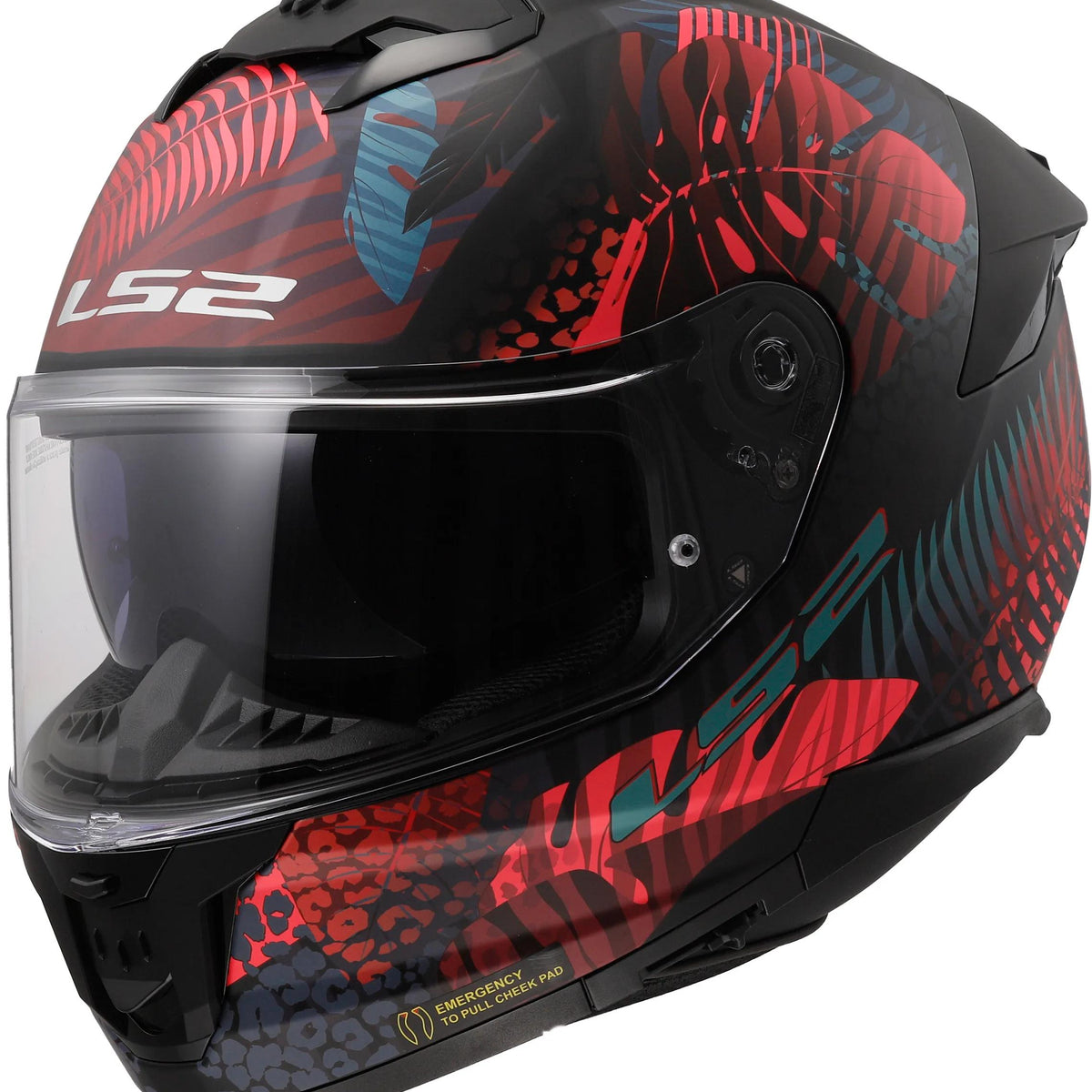 LS2 FF808 Stream II Jungle Zwart/Blauw Mat Integraalhelm ECE 22.06