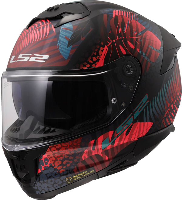 LS2 FF808 Stream II Jungle Schwarz/Rosa/Blau Matt Integralhelm ECE 22.06