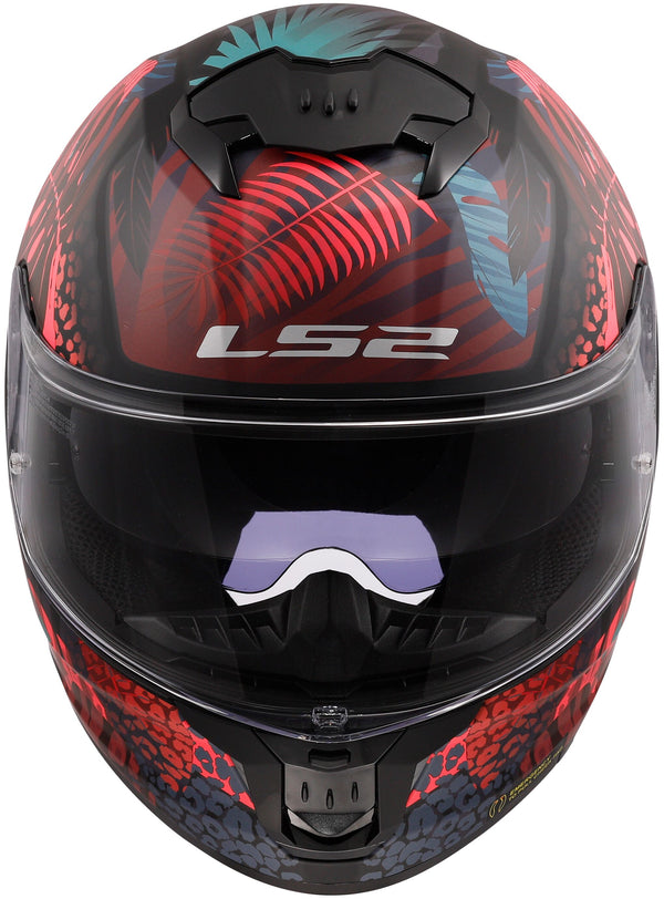LS2 FF808 Stream II Jungle Schwarz/Rosa/Blau Matt Integralhelm ECE 22.06