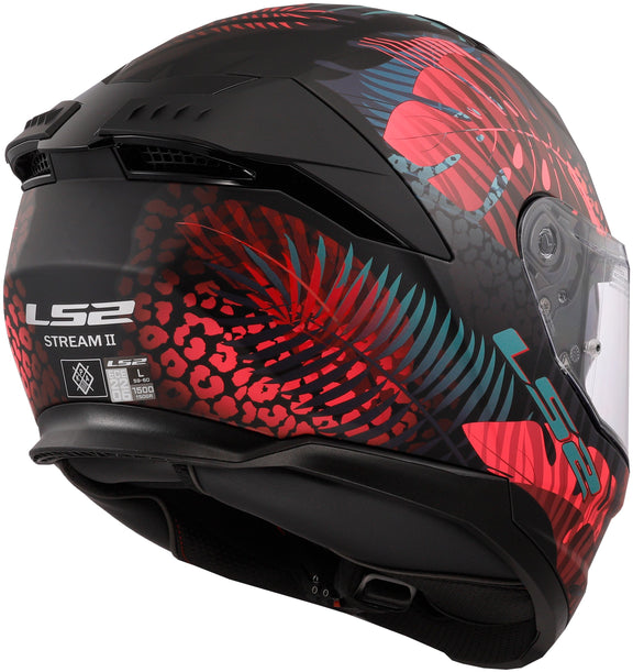 LS2 FF808 Stream II Jungle Zwart/Roze/Blauw Mat Integraalhelm ECE 22.06 – foto 5