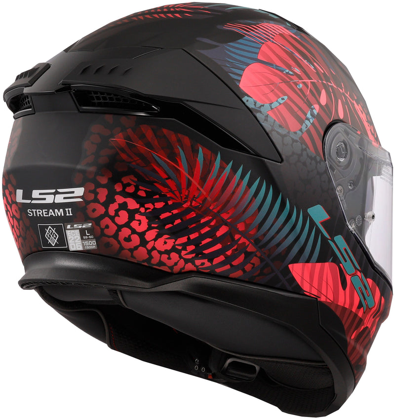 LS2 FF808 Stream II Jungle Zwart/Roze/Blauw Mat Integraalhelm ECE 22.06 – foto 5