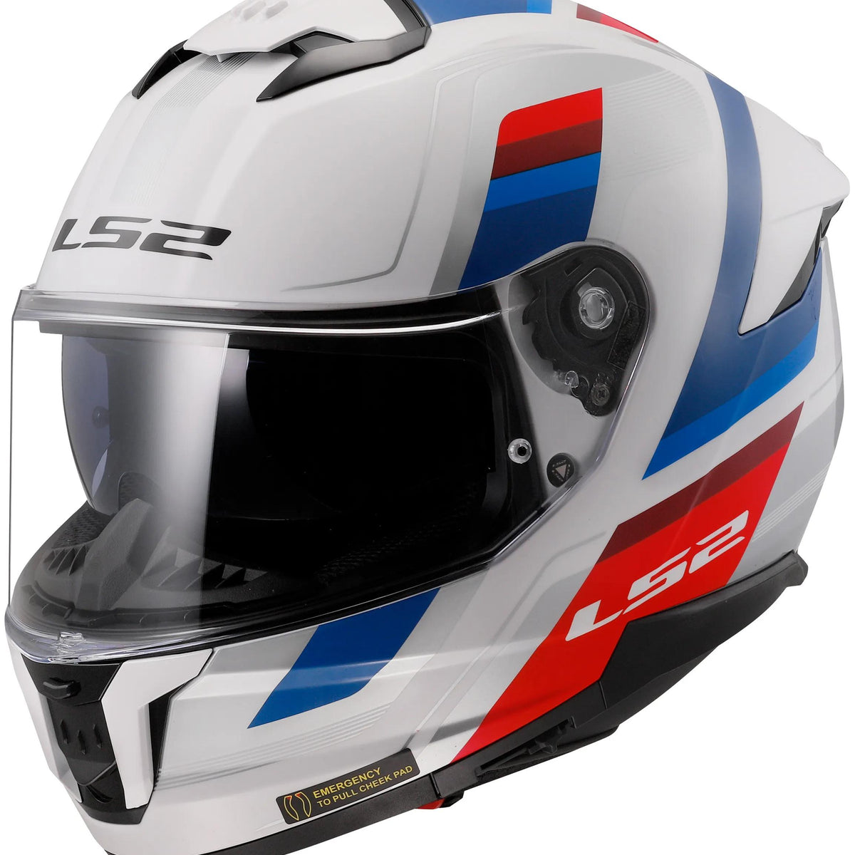 LS2 FF808 Stream II Vintage Wit/Blauw/Rood Integraalhelm ECE 22.06