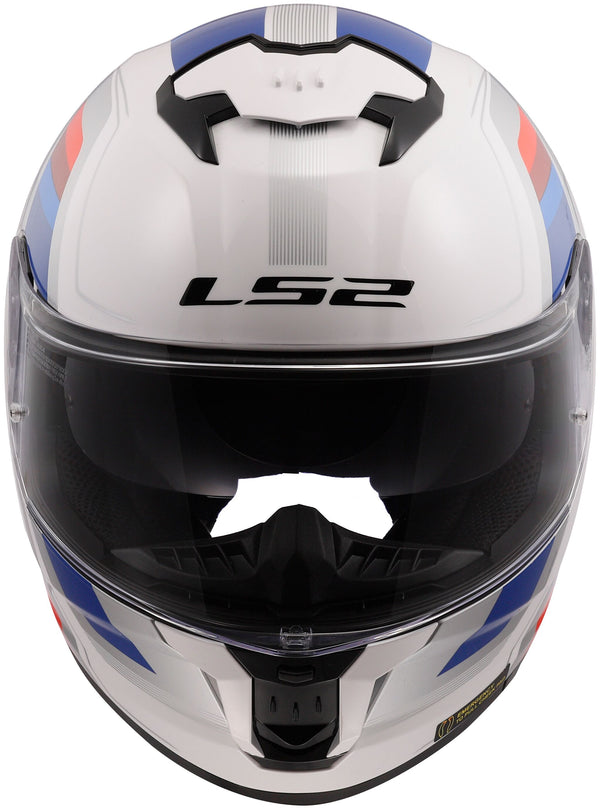 LS2 FF808 Stream II Vintage Weiß/Blau/Rot Integralhelm ECE 22.06