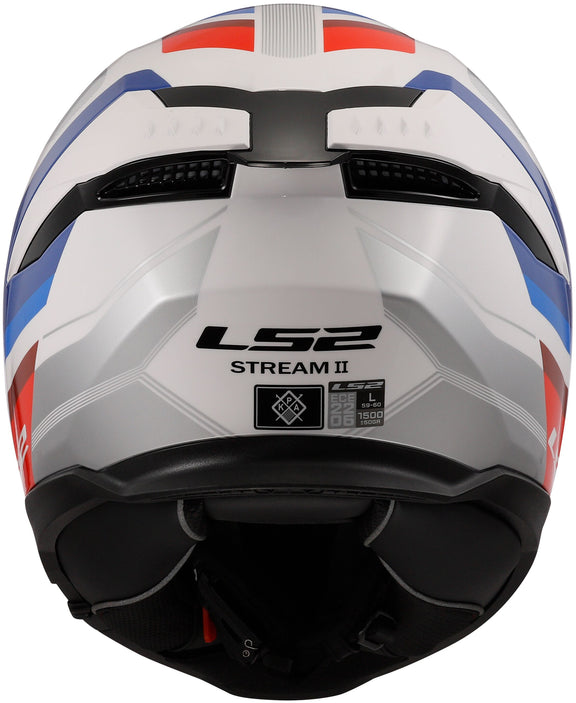 LS2 FF808 Stream II Vintage Wit/Blauw/Rood Integraalhelm ECE 22.06 – foto 3