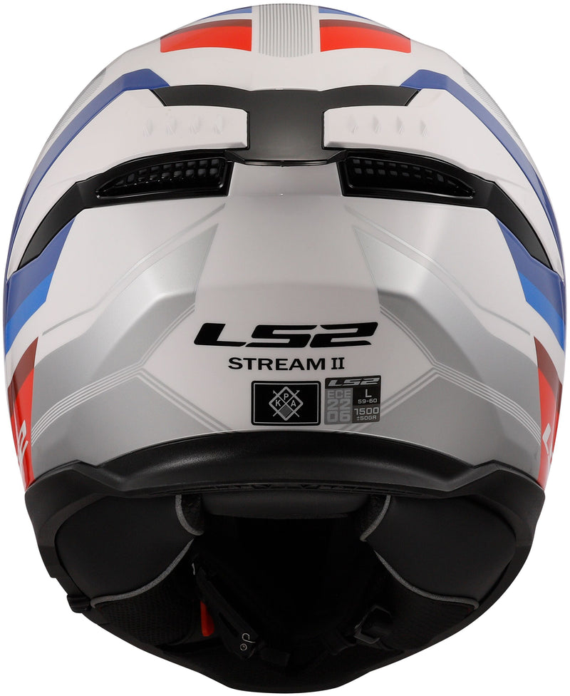 LS2 FF808 Stream II Vintage Wit/Blauw/Rood Integraalhelm ECE 22.06 – foto 3
